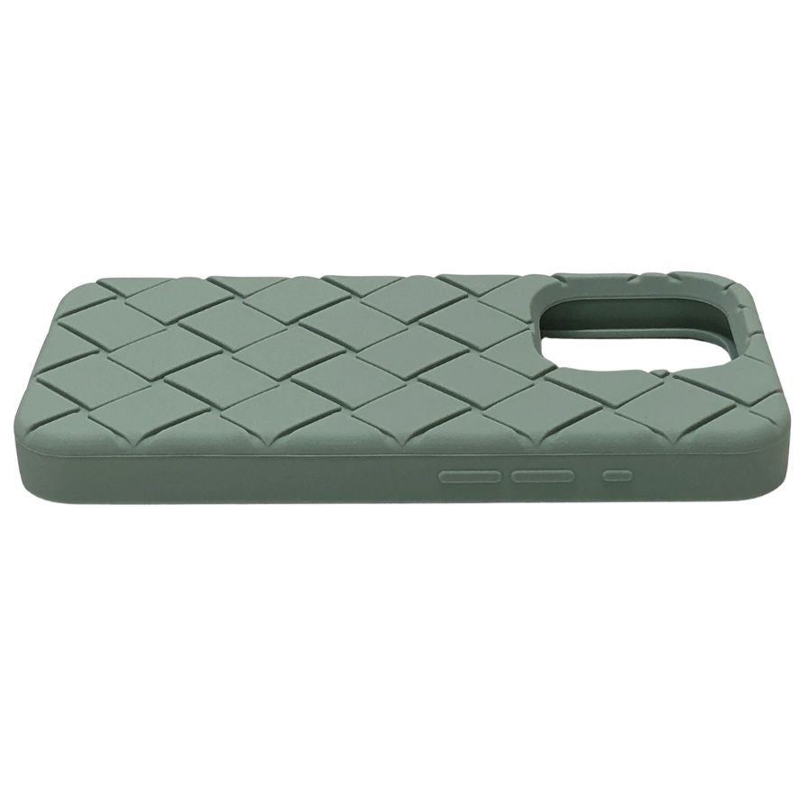 ボッテガヴェネタ iPhoneケース iPhone15Pro ラバー イントレチャート グリーン系 BOTTEGA VENETA【AFI27】【中古】