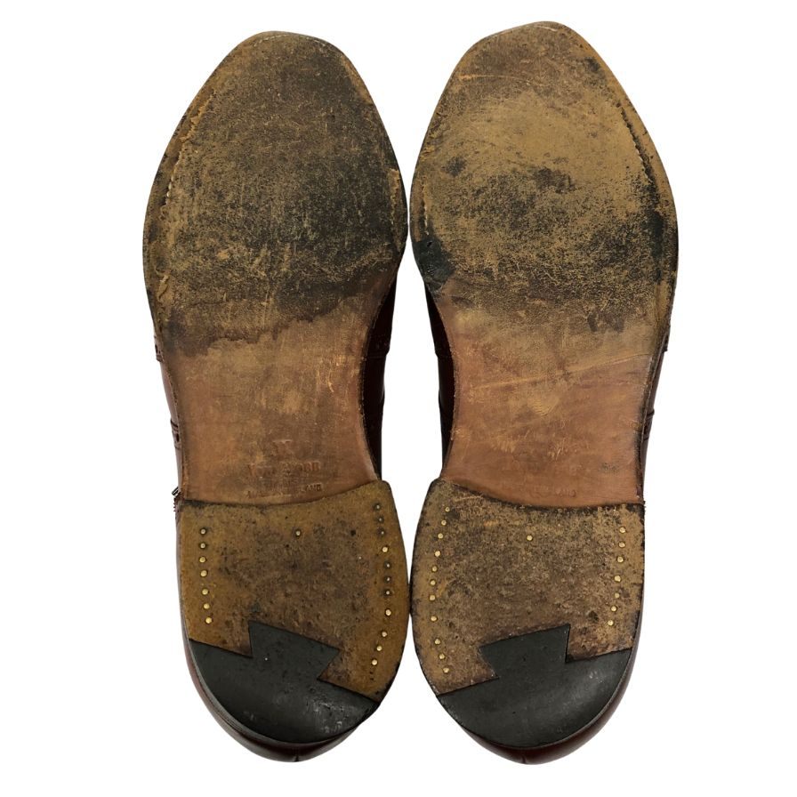 ジョンロブ レザーシューズ ダービー フルブローグ カーフ バーガンディアンティーク サイズ7.5E 9672 JOHN LOBB ビジネスシューズ 約26.0cm【LA】【中古】