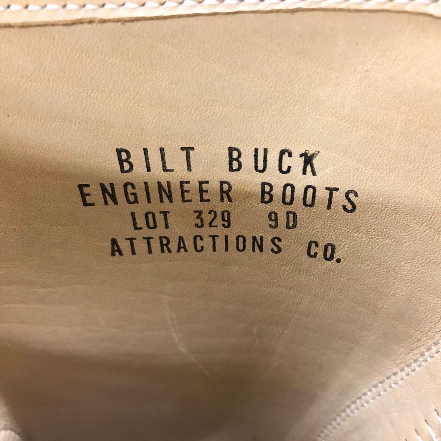アトラクションズ エンジニアブーツ ビルトバック スエード 329 ベージュ メンズ サイズ9D ATTRACTIONS BILTBUCK 約27.5cm【AFD3】