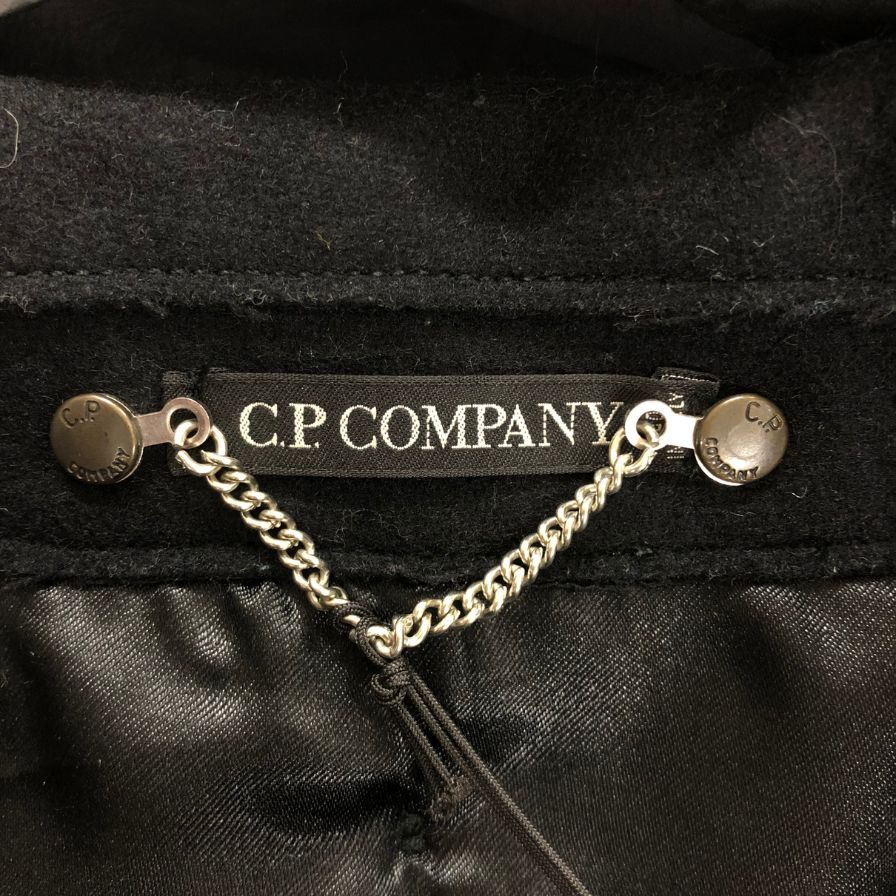 極美品◆シーピーカンパニー コート フーディ イタリア製 サイズ40 メンズ ブラック C.P.COMPANY 【AFA3】