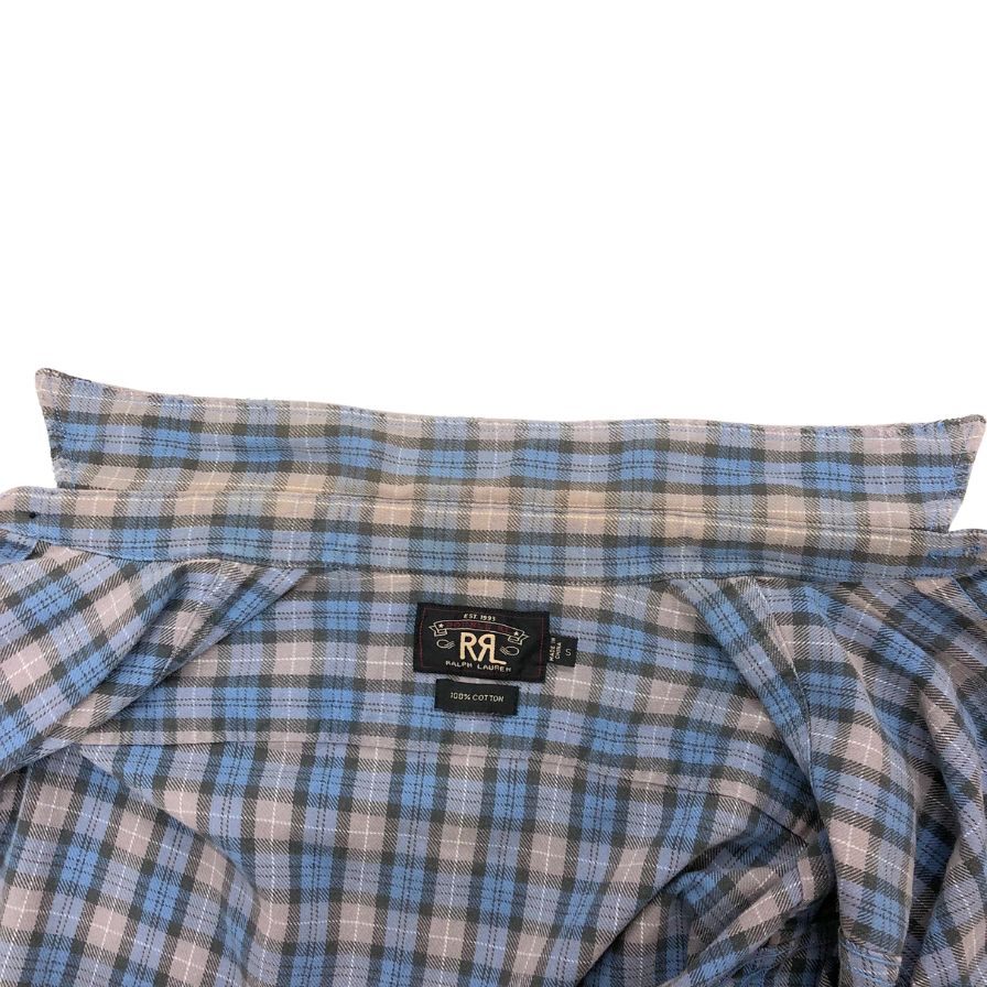 美品◆ダブルアールエル 長袖シャツ チェック ワンスター メンズ サイズS RRL 【AFB21】