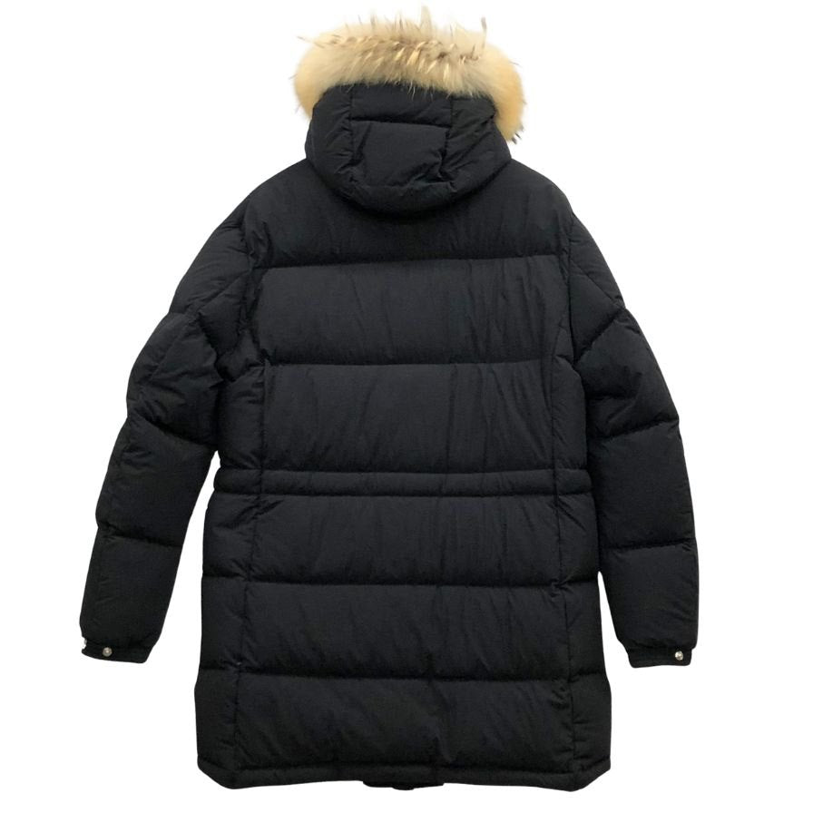 極美品◆ダンヒル ロンドン メンズ ラクーン ダウンハーフコート ファー付 サイズL ブラック dunhill london 【AFA13】