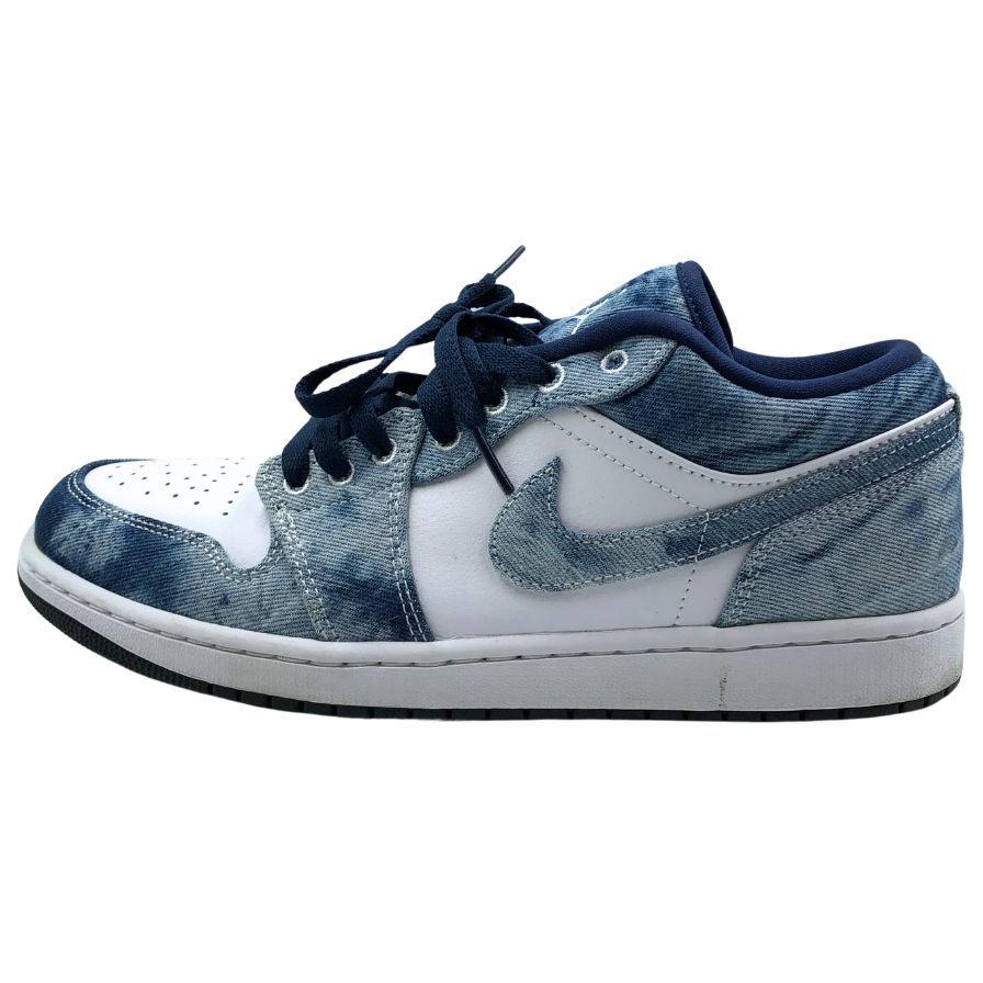 ナイキ ローカットスニーカー エアジョーダン ワン ロー ウォッシュド デニム ブルー メンズ サイズ28cm CZ8455-100 Nike Air Jordan 1 Low 約28.0cm【AFC46】