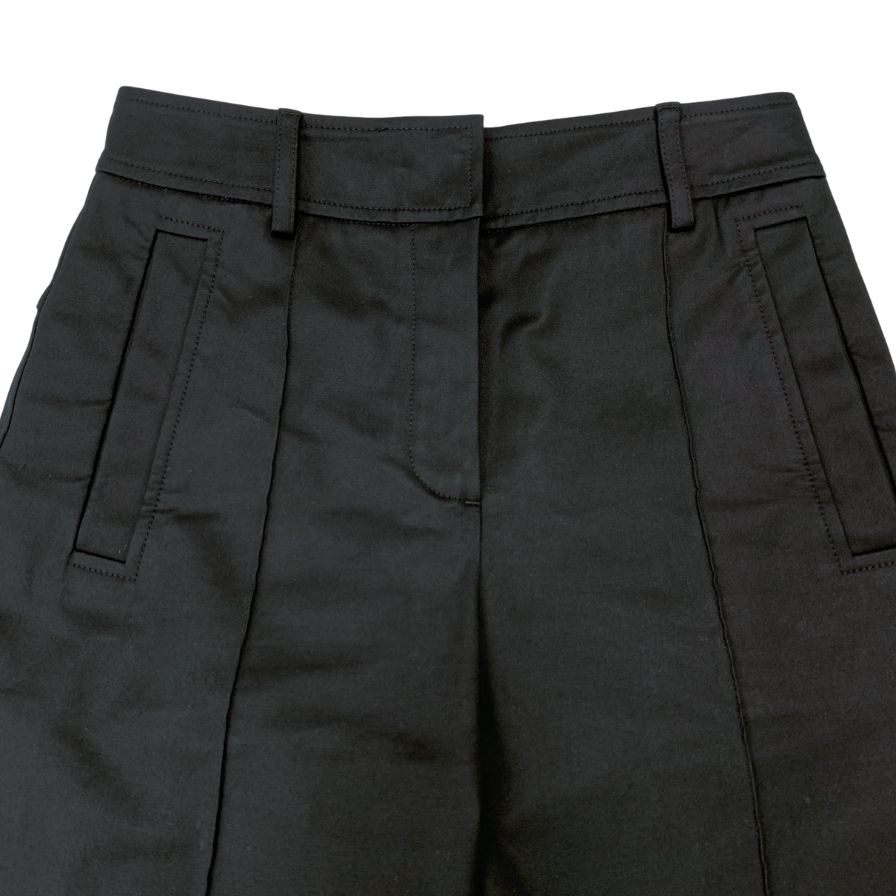 エルメス パンツ センタープレス ブラック レディース サイズ34 HERMES 【AFB49】