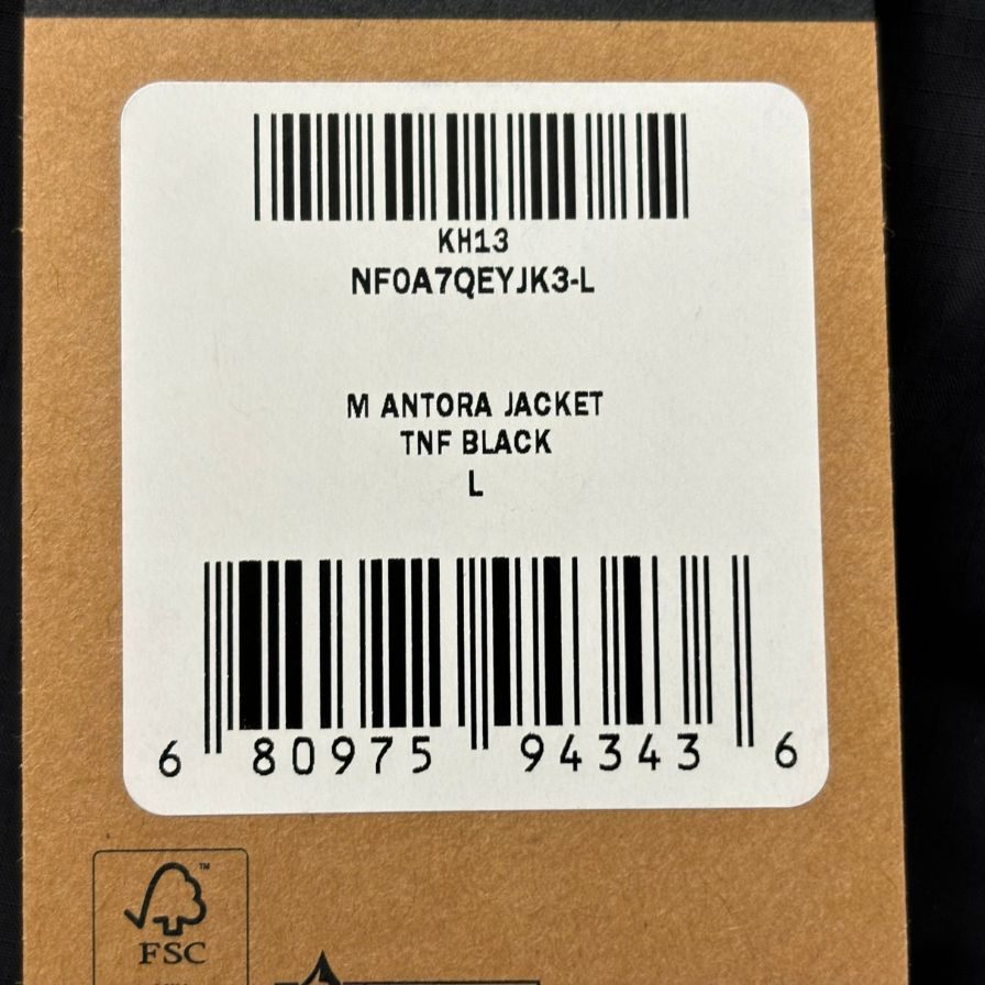 新品同様◆ザ ノースフェイス マウンテンパーカー アントラジャケット ナイロン ブラック メンズ サイズL NF0A7QEYJK3 THE NORTH FACE ANTORA JACKET 【AFB5】