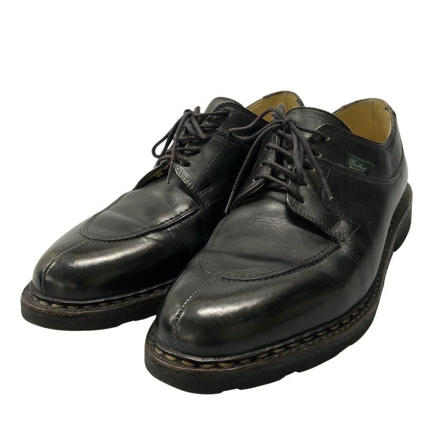 パラブーツ レザーシューズ アヴィニョン Uチップ サイズ8 ブラック PARABOOT AVIGNON 約27.0cm【LA】