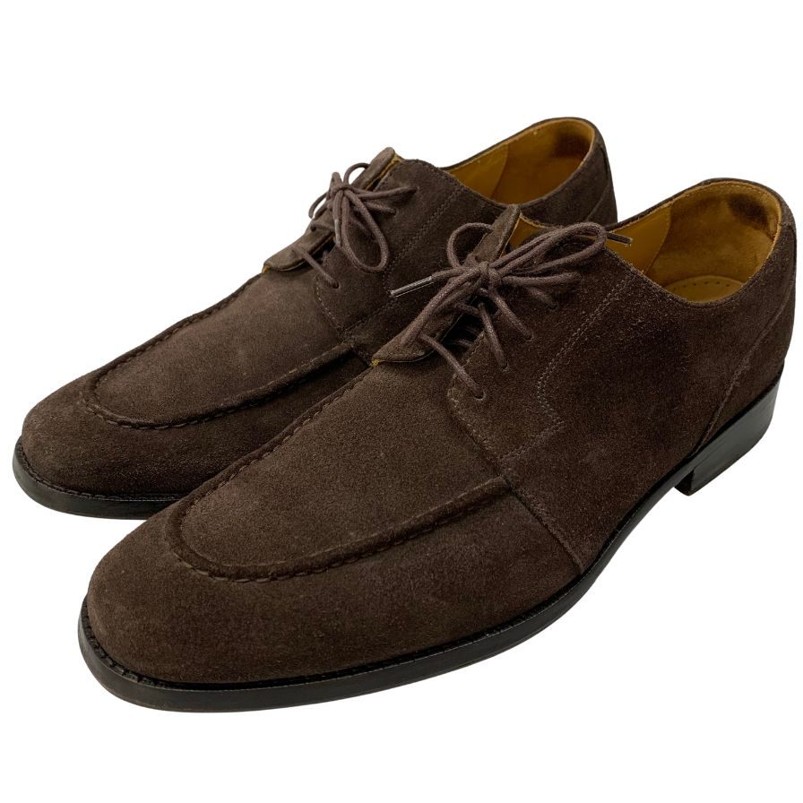 コールハーン レザーシューズ Uチップ 外羽根 スエード メンズ ブラウン サイズ10 COLE HAAN 約28.0cm【AFC46】