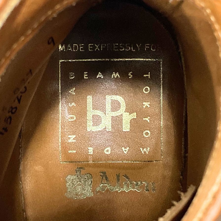 オールデン ビームス 別注 ワークブーツ マンソン グレインレザー 45820H ブラウン メンズ サイズ8.5 ALDEN BEAMS MANSON ブーツ 約26.5cm【LA】【中古】