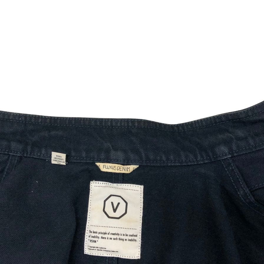 中古◆ヴィズヴィム ビズビム FLUXUS DENIM ジャケット カバーオール メンズ ブラック サイズM visvim 【AFB41】