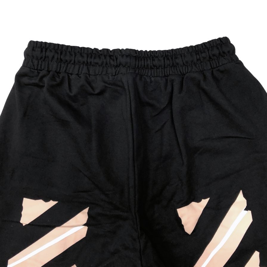オフホワイト MAIN LABEL ショートパンツ コットン サイズM メンズ ブラック OFF-WHITE MAIN LABEL 【AFB37】