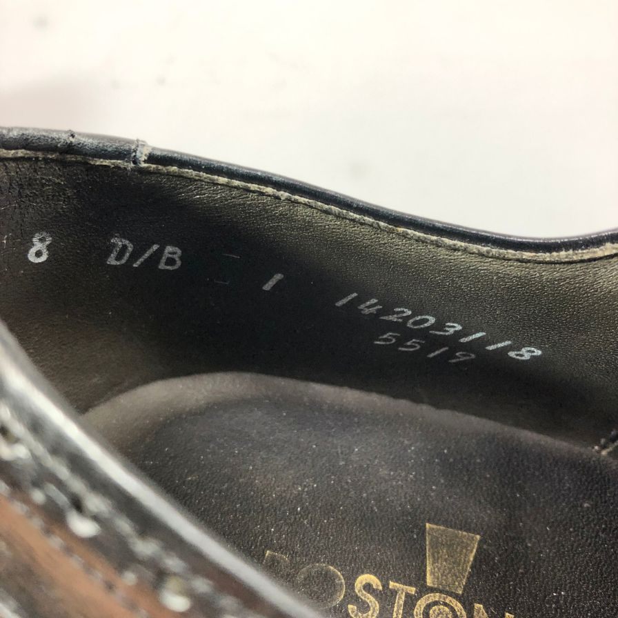 ボストニアン レザーシューズ プレーントゥ カーフ ブラック メンズ サイズ8D BOSTONIAN 約26.0cm【AFC44-2】