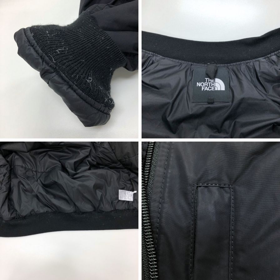 中古◆ノースフェイス 中綿ジャケット NY82452 インサレーションボンバージャケット MA-1 メンズ ブラック サイズM THE NORTH FACE 【AFA24】