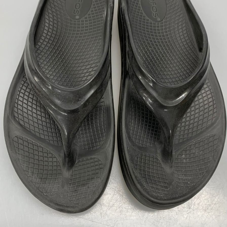 ウーフォス 厚底サンダル ブラック ラバー メンズ サイズ41 OOFOS 約26.0cm【AFC29】