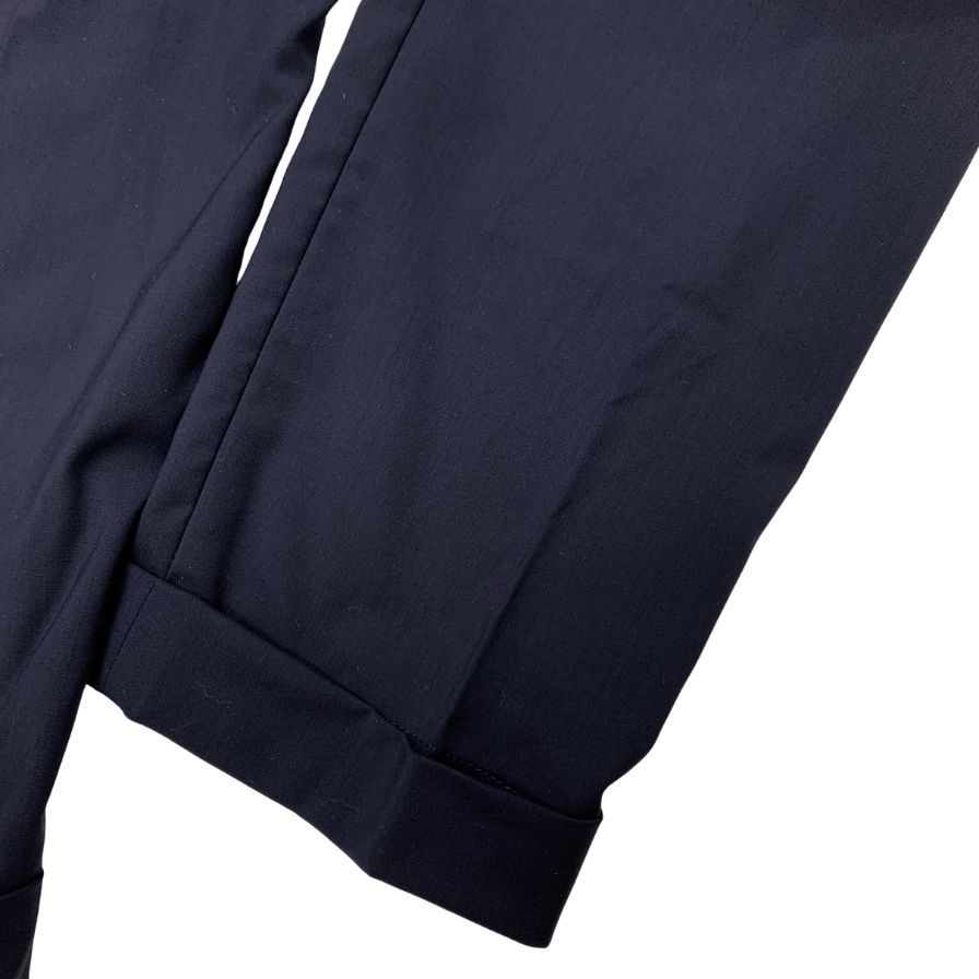 タリアトーレ スラックス パンツ ワンタック 裾ダブル仕上げ ウール 100% メンズ サイズ44 ネイビー TAGLIATORE 【AFB18】
