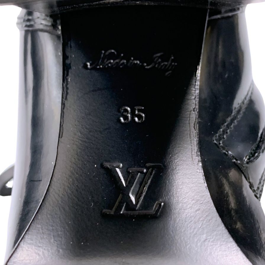ルイヴィトン ブーツ スタートレイルライン レザー サイズ35 レディース ブラック LOUIS VUITTON 約22.5cm【AFC5】