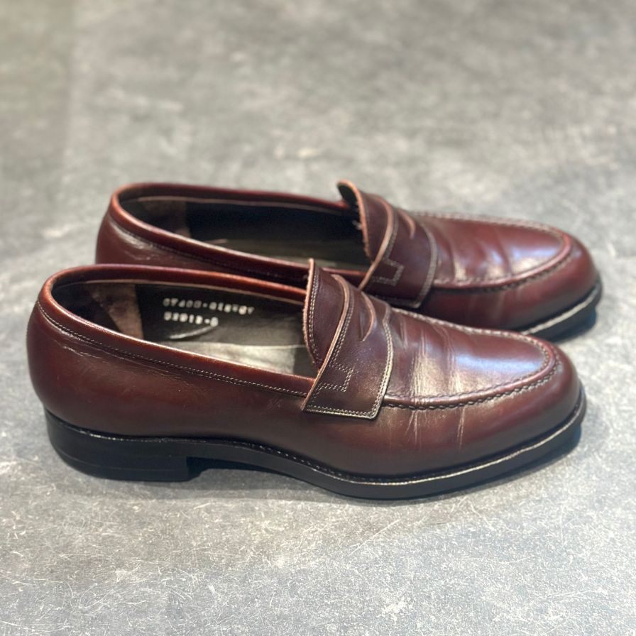 パラブーツ レザーシューズ シャンボード Uチップ カーフ ブラック メンズ サイズUK7 Paraboot CHAMBORD ビジネスシューズ 約25.5cm【LA】【中古】