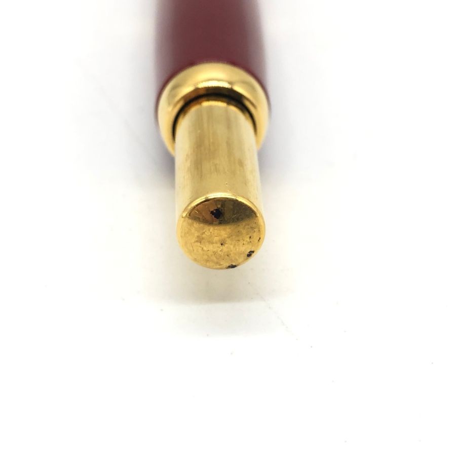 中古◆パイロット 万年筆 ノック式&プッシュ式 ペン先 18K ボルドー×ゴールド PILOT【AFI4】
