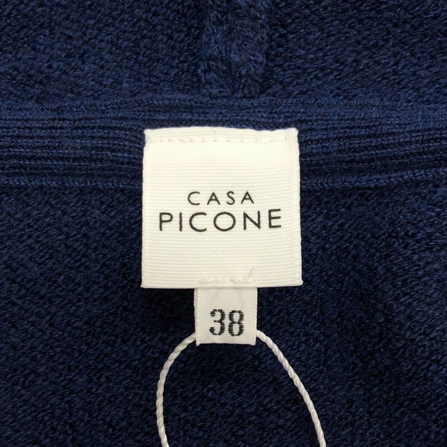 新品同様◆カーサピッコーネ カーディガン ネイビー サイズ38 レディース CASA PICONE 【AFB22】