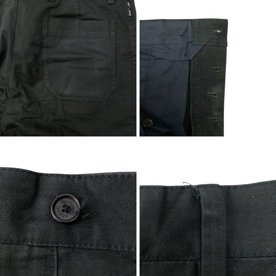 アルマーニエクスチェンジ パンツ ボタンフライ ブラック メンズ サイズ31 Armani Exchange 【AFB37】