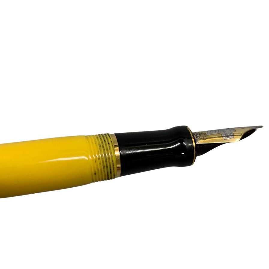 中古◆パーカー デュオフォールド 万年筆 マンダリン イエロー ペン先18K-750 PARKER DUOFOLD MANDARIN【AFI15】