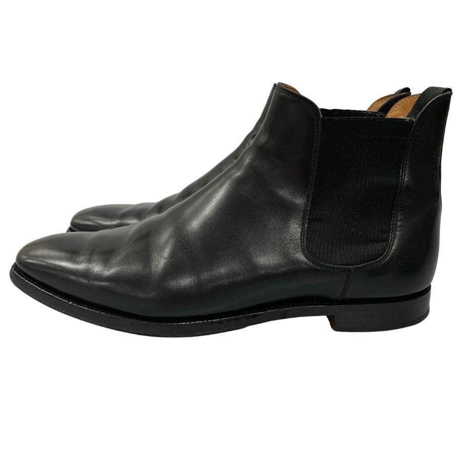 美品◆クロケット&ジョーンズ レザーシューズ チェルシー サイドゴアブーツ カーフ ブラック系 メンズ サイズ8.5E CROCKETT&JONES CHELSEA【AFC40】
