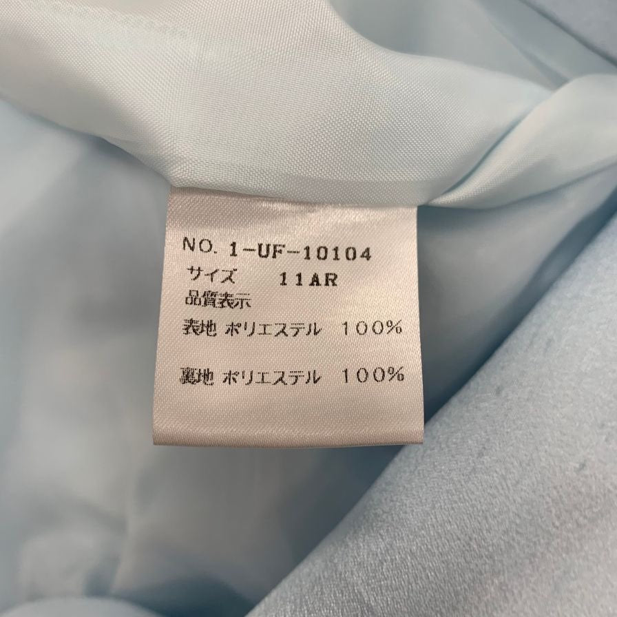 美品◆エムズグレイシー ワンピース 1-UF-10104 フレンチスリーブ ポリエステル ブルー サイズ11 レディース M'S GRACY 【AFB31】