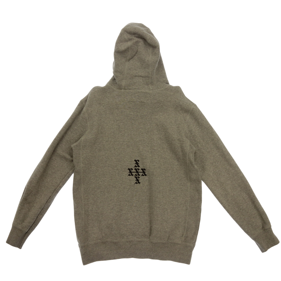 美品◆ゴッド セレクション トリプルエックス × ユーエス オルタネーション パーカー メンズ グレー サイズM GOD SELECTION XXX×U.S.ALTERATION【AFB38】