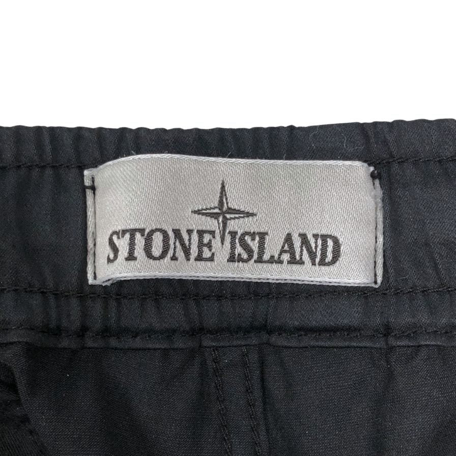 ストーンアイランド カーゴパンツ 791531314 ロゴパッチ コットン ウール ポリウレタン サイズW31 メンズ ブラック STONE ISLAND 【AFB19】