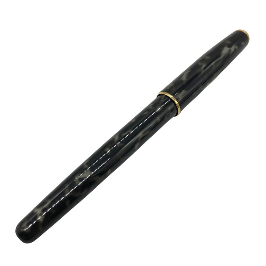 極美品◆パーカー ソネット 万年筆 ペン先18K 750 ブラック グレー マーブル PARKER SONNET【AFI4】