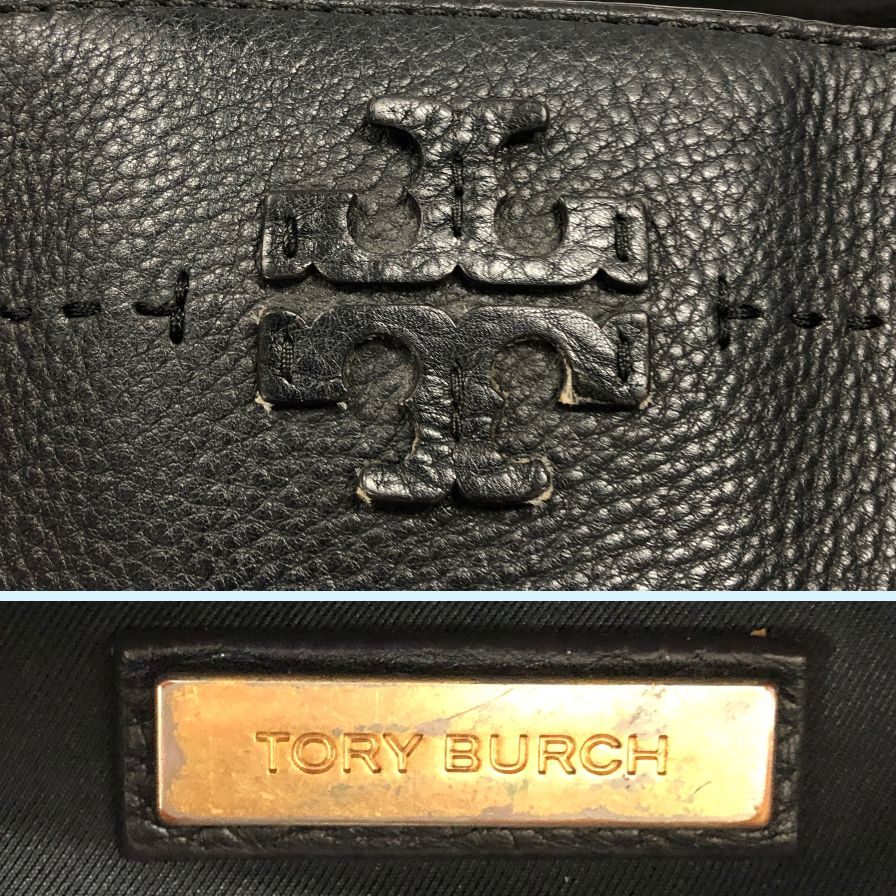 トリーバーチ ハンドバッグ ブラック シボレザー Tory Burch【AFE6】