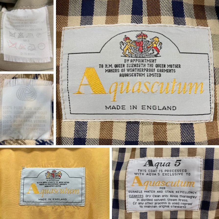 アクアスキュータム バルカラーコート 70年S ヴィンテージ イングランド製 ベージュメンズ サイズ表記なし Aquascutum【LA】