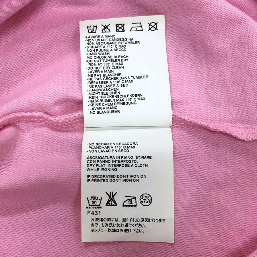 極美品◆ディースクエアード2 Tシャツ アップルモチーフ レディース サイズL ピンク DSQUARED2 【AFB44】