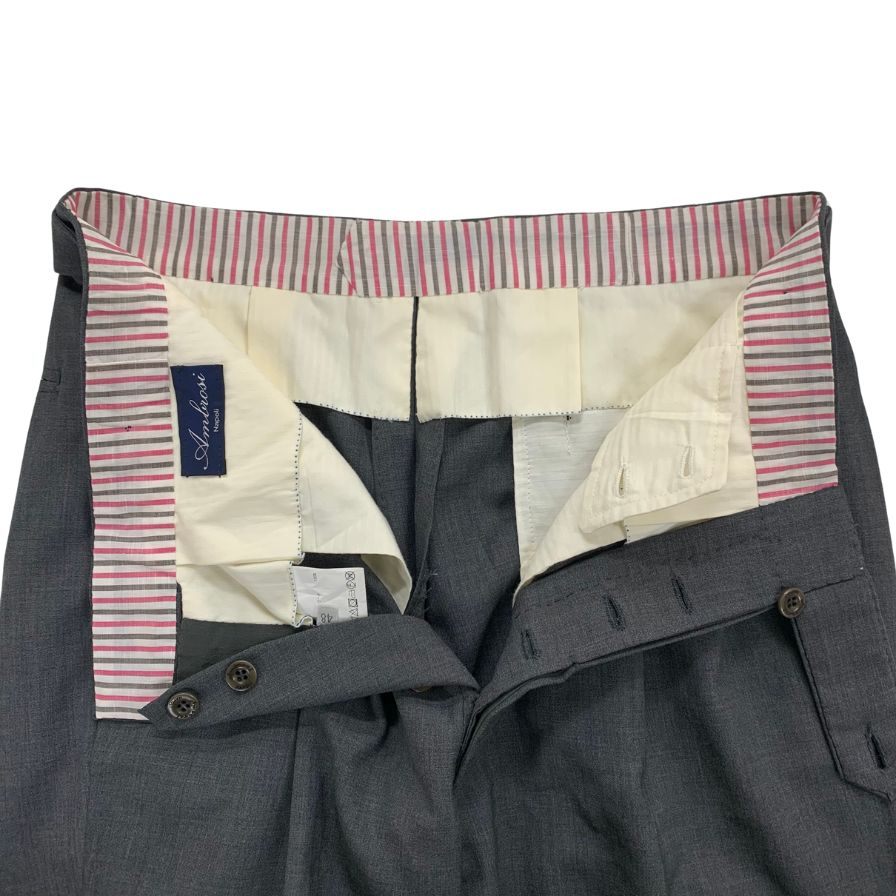 アンブロージ スラックス ウール メンズサイズ48 グレー系 AMBROSI LA【】