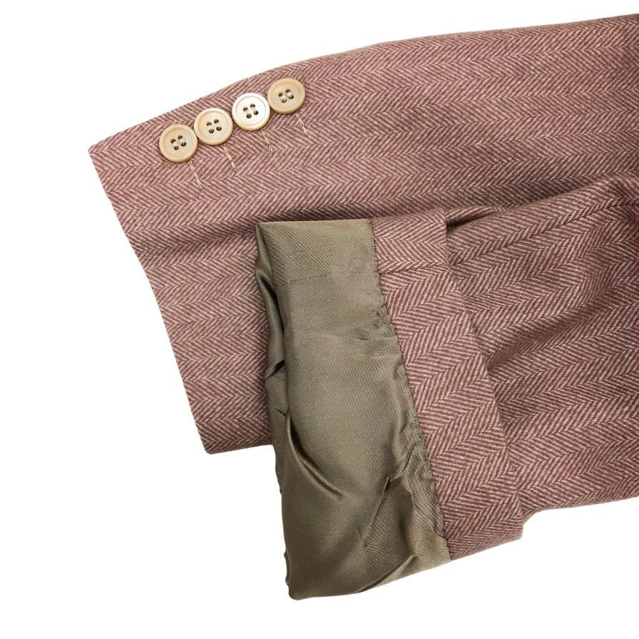 美品◆コルネリアーニ ジャケット シングル ウール アンゴラ混 ピンク サイズ50 メンズ Corneliani 【AFB21】