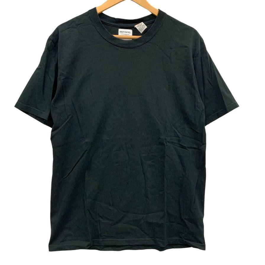 中古◆ワコマリア Tシャツ USA コットン 無地 メンズ サイズL ブラック WACKO MARIA 【AFB44】