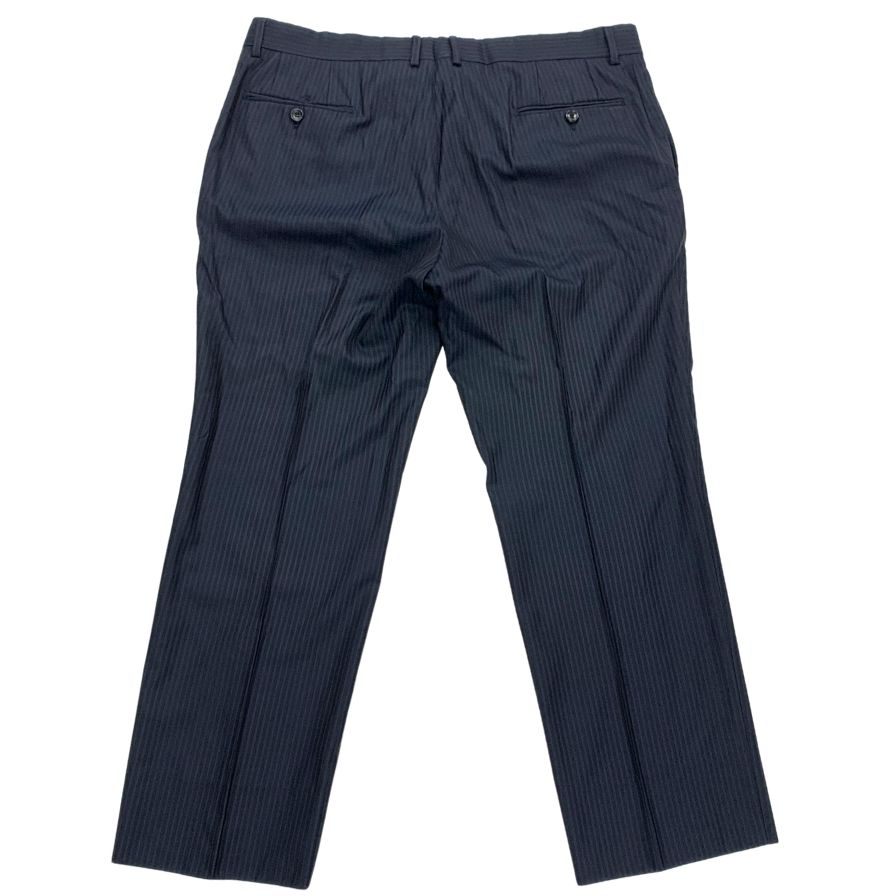 グッチ スーツ セットアップ 2Bジャケット ウール×シルク ブラック ストライプ 28JNF1 メンズ サイズ56 GUCCI【AFA2】