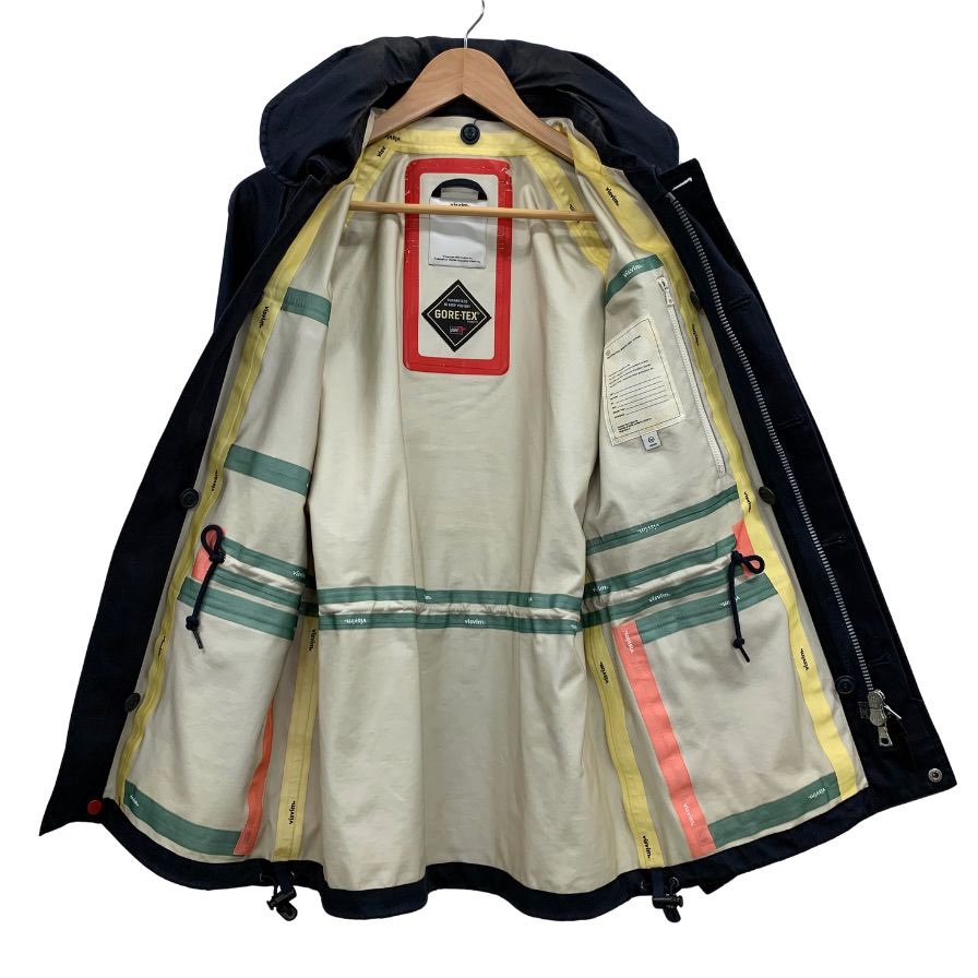 中古◆ヴィズヴィム ビズビム マウンテンパーカ コットン ゴアテックス ラミネート加工 メンズ ネイビー サイズM visvim 【AFB14】