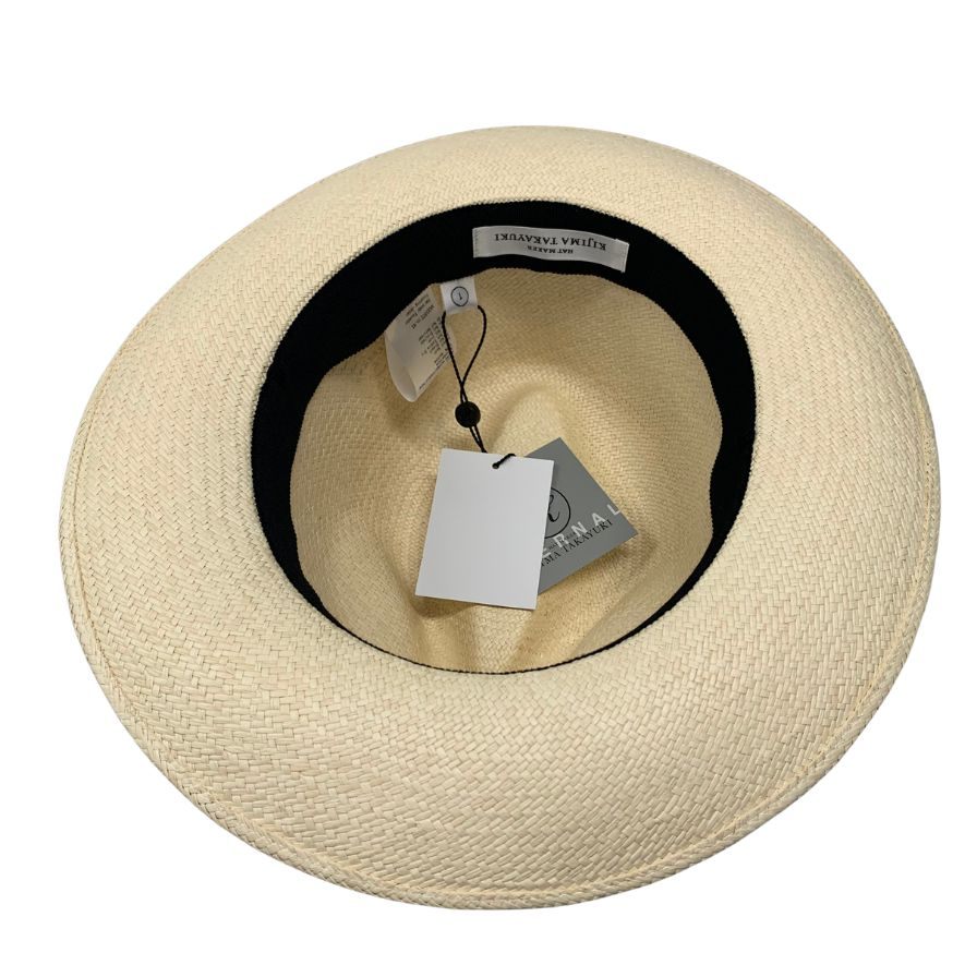 未使用◆キジマタカユキ トキーラセンター クリースハット E-005B-12 メンズ オフホワイト サイズ1 KIJIMA TAKAYUKI TOQUILA CENTER CREASE HAT【AFI1】