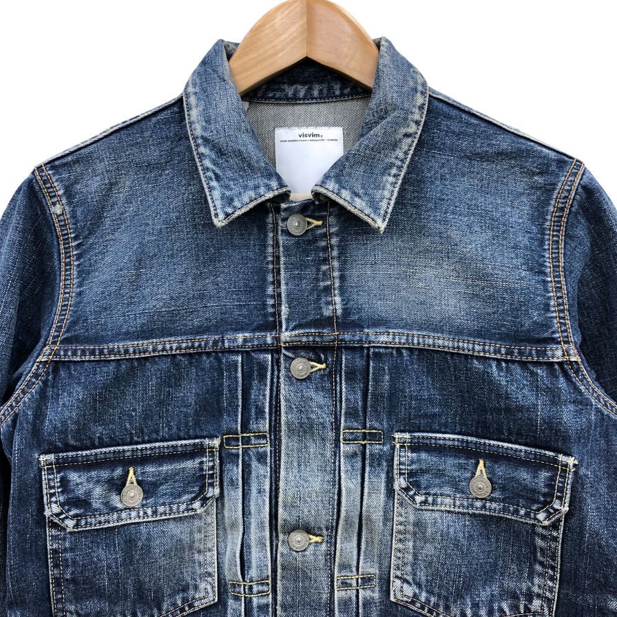 中古◆ヴィズヴィム ビズビム ソーシャルスカルプチャー デニム ジャケット 101 パイソンタグ メンズ インディゴ サイズ2 VS0001827 visvim 【AFB19】