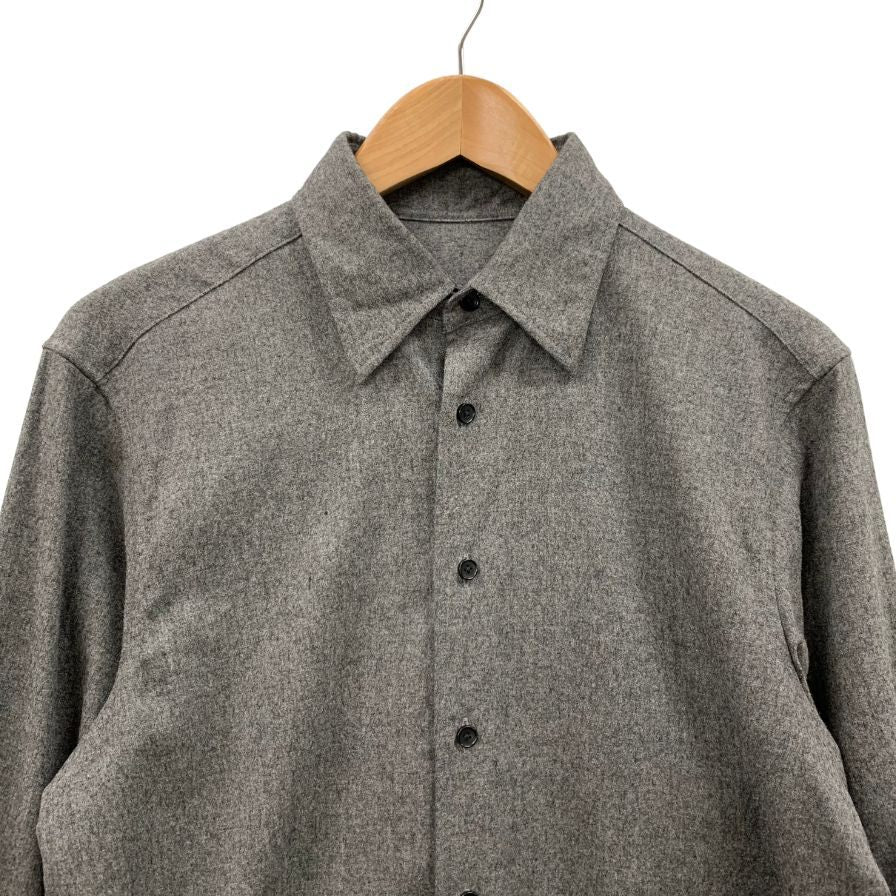 極美品◆シンヤ 長袖シャツ ウール70% ブルーフォックス30% サイズ3 メンズ SHINYA 【AFB4】