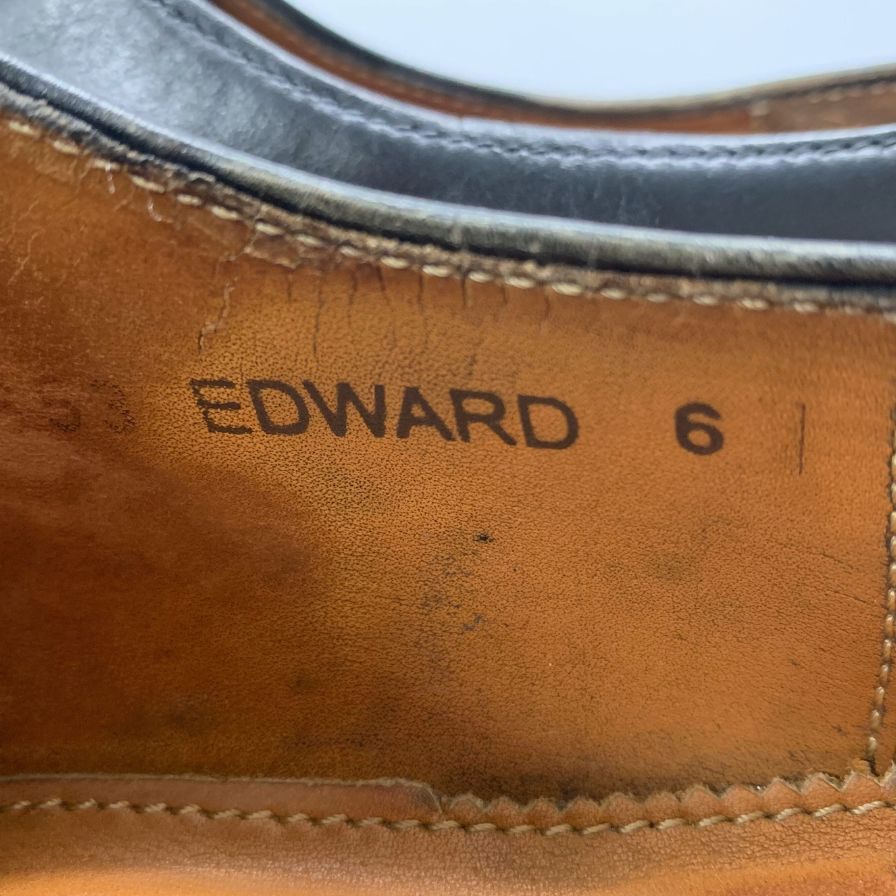 ジャランスリワヤ 98653 レザーシューズ Uチップ EDWARD メンズ ブラック サイズ6 JALAN SRIWIJAYA 約24.5cm【AFC43】