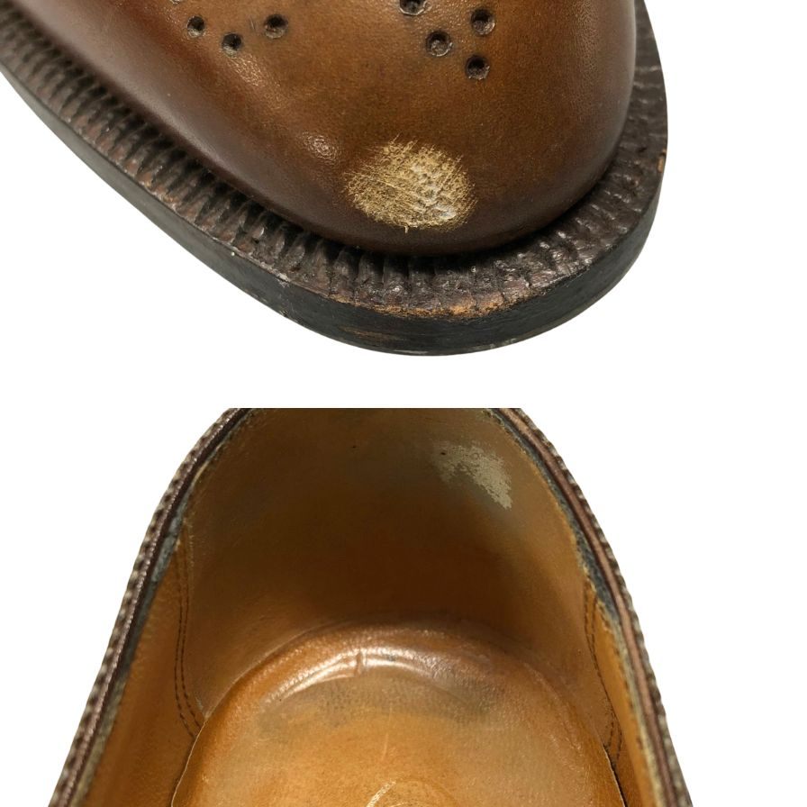 アルニス レザーシューズ セミブローグ ブラウン メンズ サイズUK6.5 ARNYS 約25.0cm【AFC3】