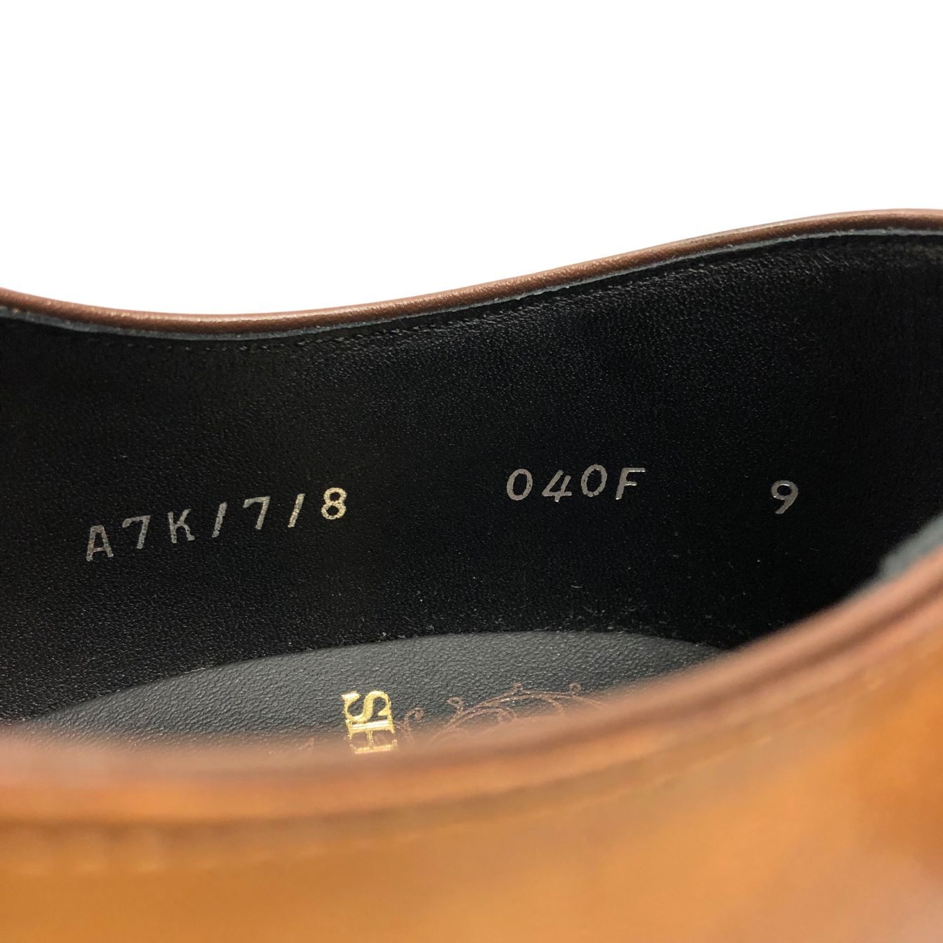 シェットランドフォックス レザーシューズ プレーントゥ 040F 茶 サイズ9 SHETLANDFOX 約27.0cm【AFC43】