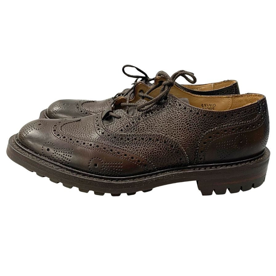 トリッカーズ レザーシューズ M6399 ギリーブローグ ブラウン グレインレザー カーフ コンビ メンズ サイズ9 Tricker's Gillie Brogues ビジネスシューズ 約27.5cm【LA】【中古】