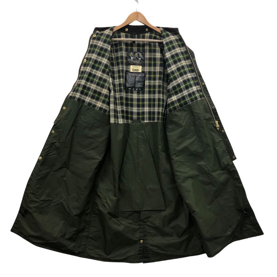 美品◆バブアー コート オイルド バーレー 3ワラント セージ サイズ 107cm/42in メンズ Barbour BURGHLEY 【AFA10】