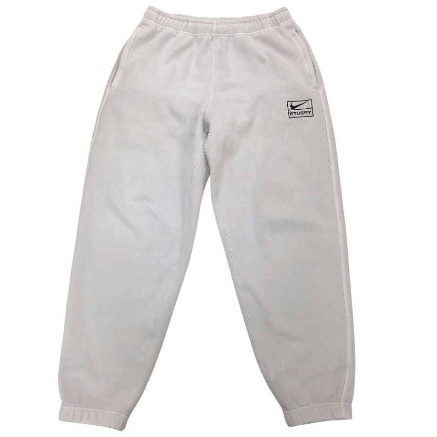ナイキ ステューシー スウェット パンツボックスロゴ メンズ サイズ S ホワイト系 NIKE STUSSY 【AFB34】