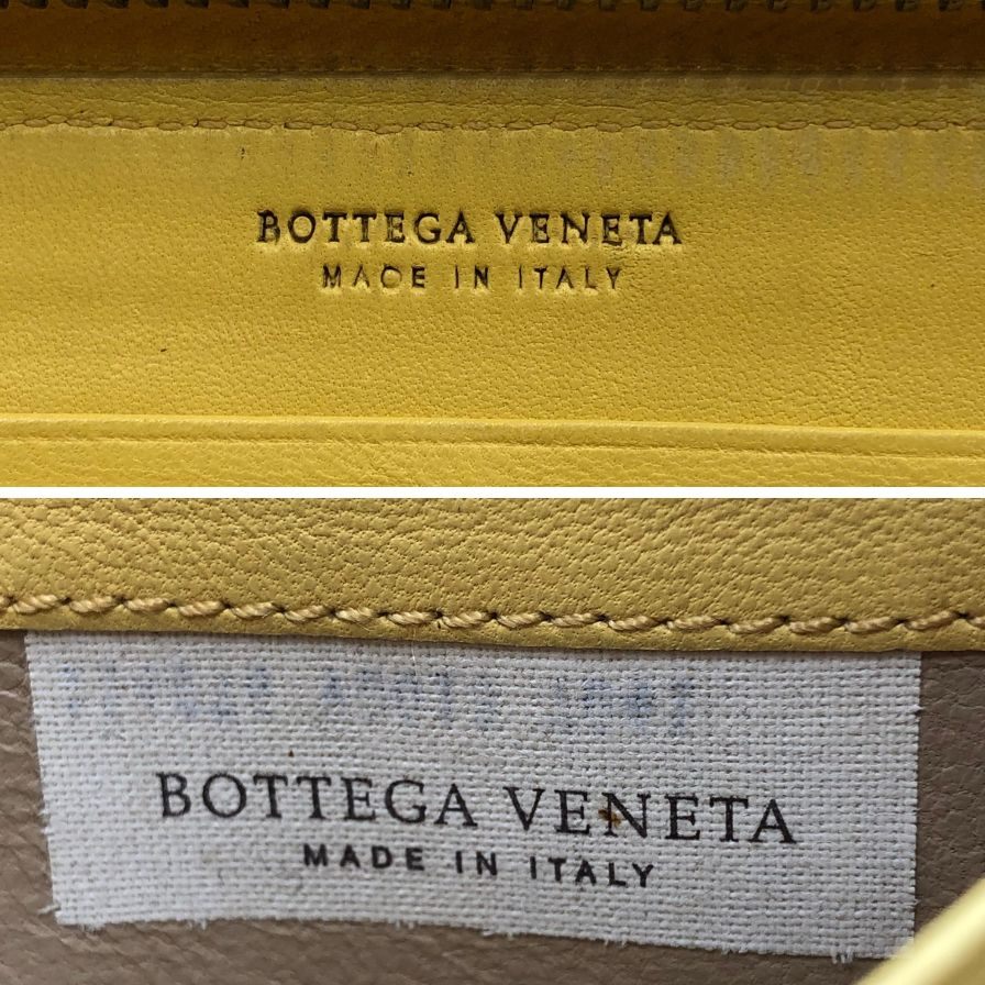 ボッテガヴェネタ イントレチャート 財布 ラウンドファスナー イエロー Bottega Veneta【AFI13】