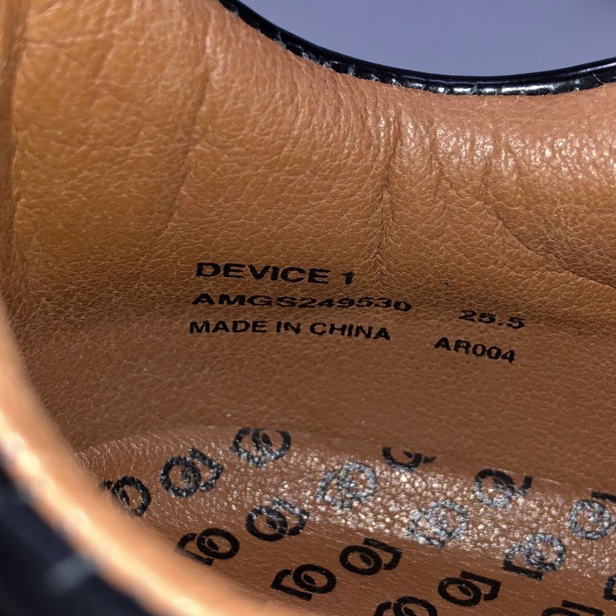 アウール デバイスワン ローカットスニーカー レザー 厚底 ブラック メンズ サイズ25.5cm AOURE DEVICE1 約25.5cm【AFC43】