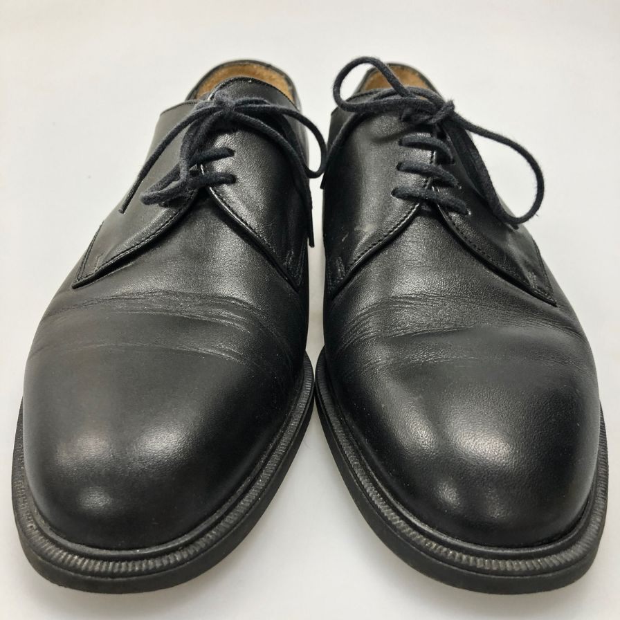 バリー レザーシューズ プレーントゥ 57351 メンズ ブラック サイズ8 BALLY 約26.5cm【AFC8】