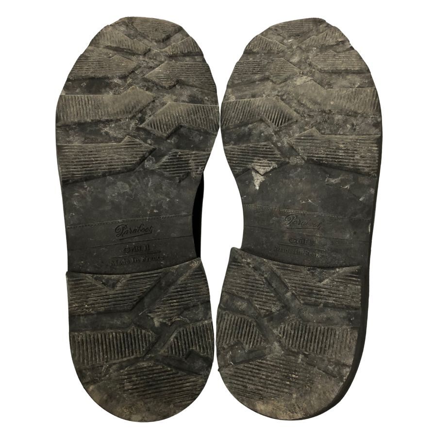 パラブーツ レザーシューズ Uチップ アヴィニョン ブラック リスレザー メンズ UK5.5 Paraboot AVIGNON ビジネスシューズ 約24.0cm【LA】【中古】